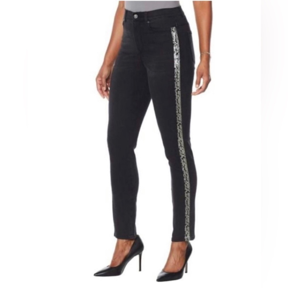 Lauren Ralph Lauren black label high Rise size 16 super stretch skinny jeans NWT